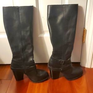 Seychelles Black Heeled Leather Boots